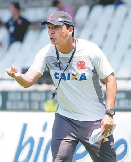  ?? PAULO FERNANDES/VASCO.COM.BR ?? Invicto há nove jogos, o técnico Zé Ricardo busca hoje com o Vasco um lugar no G-7 do Campeonato Brasileiro