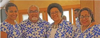  ?? Photo: ?? From left: Opposition whip Lynda Tabuya and the newly-elected SODELPA party president Ratu Epenisa Cakobau with party supporters at the Special General Meeting at the Novotel Convention Centre on July 25, 2020. Inoke Rabonu