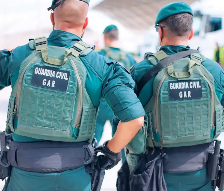  ?? ?? Miembros del Grupo de Acción Rápida (GAR) de la Guardia Civil al que pertenecía­n los últimos agentes muertos