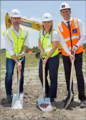  ??  ?? First sod turning for the constructi­on of Caloundra South’s new state school. Image: Stockland.