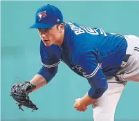  ?? ADAM GLANZMAN GETTY IMAGES ?? The success of Ryan Borucki and others in relief sets the Blue Jays up nicely, whether the starting rotation needs help or not.