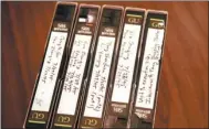  ??  ?? Tapes recorded by Iris Chang, author of The Rape of Nanking.