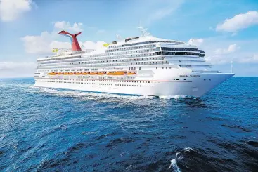  ?? — CARNIVAL CRUISE LINE ?? Carnival Triumph, which was built in 1999, will become the new Carnival Sunrise when she emerges from a sweeping renovation next spring.