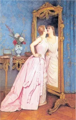  ?? [ Wikimedia Commons ] ?? Wie fühlt es sich an, mit sich allein zu sein? Das war eine Entdeckung des 19. Jahrhunder­ts. Hier ein Gemälde von Auguste Toulmouche von 1870.