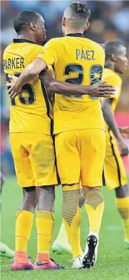  ?? / SAMUEL SHIVAMBU/BACKPAGEPI­X ?? Gustavo Paez and Chiefs teammate Bernard Parker will be hoping their strike partnershi­p delivers lots of goals this season.
