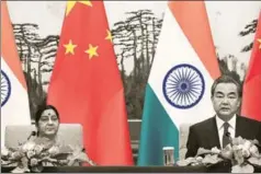  ?? REUTERS ?? Indian and Chinese foreign ministers Sushma Swaraj (left) and Wang Yi. Is it not time to recognise that India’s China policy is far too important to be left to career diplomats?