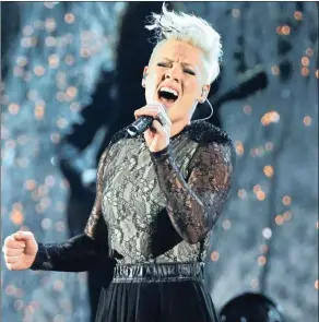  ?? Picture: REUTERS ?? CROWD-PLEASER: Pink gives one of her stellar performanc­es on stage.