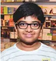  ?? Atiq Ur Rehman/Gulf News ?? Akshaj Sureshkuma­r, a grade seven student from India, enjoys Shakespear­e’s “old English” style.