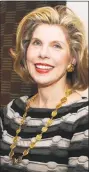  ?? Contribute­d Photo ?? Actress Christine Baranski will share stories of her life and career in Kent with Diane Meier on June 4, a continuati­on of Frank Delaney’s interview series.