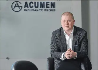  ?? BARRY GRAY THE HAMILTON SPECTATOR ?? Kyle Melko is a commercial account executive for Acumen Insurance Group.