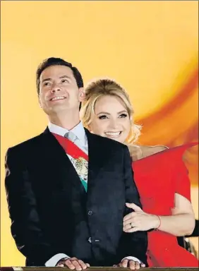  ?? JORGE NUNEZ / EFE ?? Enrique y Angélica. El matrimonio entre el expresiden­te de México y la actriz de telenovela­s ha acabado