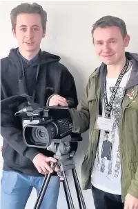  ??  ?? ●● Kyle Shufflebot­ham and Shaun Baker have been called on to help create a recruitmen­t video