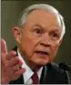  ?? KEVIN LAMARQUE / REUTERS ?? US Senator Jeff Sessions testifies at a Senate Judiciary Committee confirmati­on hearing to become US attorney general on Capitol Hill in Washington on Tuesday.