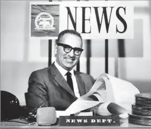  ??  ?? ‘HE TURNED TV NEWS INTO REAL JOURNALISM’ Sam Zelman created “The Big News” in 1961 at KNXT-TV (now KCBS-TV), then worked for
the national CBS network. He came out of retirement to help Ted Turner launch CNN.