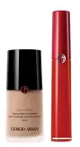  ??  ?? Editor’s Pick: Nothing adds confidence to a woman than a red lipstick, and Giorgio Armani Beauty gives you that with its Lip Maestro’s iconic red, shade 400. Then keep skin radiant with its Power Fabric longwear high cover foundation