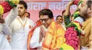  ?? ?? MNS chief Raj Thackeray during a rally in Pune, on Sunday,
