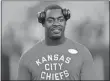  ?? MATT LUDTKE/AP PHOTO ?? This is an Aug. 29, 2019, file photo showing Chris Jones of the Kansas City Chiefs warming up before a preseason game against the Green Bay Packers, in Green Bay, Wis.