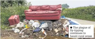  ?? The plague of fly-tipping continues to haunt rural areas ??