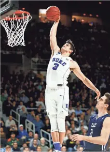  ?? MARK L. BAER, USA TODAY SPORTS ?? Sophomore guard Grayson Allen, averaging 21.8 points per game, leads Duke into Thursday’s Sweet 16 game vs. Oregon.