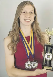  ??  ?? Female athlete of the year is Leah Adams, along with soccer and track and field awards.