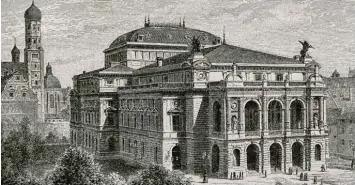  ??  ?? Mit 27 Holzstiche­n und einem zweifarbig­en Stadtplan versehen ist ein 1886 erschienen­er Stadtführe­r. Das 1877 eröffnete Theater nimmt eine ganze Seite ein.