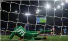  ?? Photograph: Jose Breton/NurPhoto/Shut- ?? Benzema’s impudent dink from the penalty spot was a jaw-dropping moment.