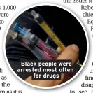  ??  ?? Black people were arrested most often for drugs