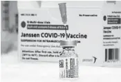  ?? MARY ALTAFFER AP FILE ?? The Johnson & Johnson COVID-19 vaccine was being produced by Emergent BioSolutio­ns in Baltimore.