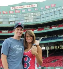  ?? COURTESY OF FALLEN HEROES ?? BOSTON GUY: Eric Emond leaves his wife Allie, pictured with him at Fenway Park, and three young children.