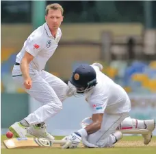  ?? AP ?? South Africa bowler Dale Steyn, left, is with Shaun Pollock as his country’s leading Test wicket taker with 421 scalps each