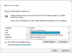  ??  ?? Mit „Der gewünschte Drucker ist nicht aufgeliste­t“lässt sich ein bereits eingericht­etes Gerät nochmals installier­en und mit einem anderen Druckprofi­l versehen.