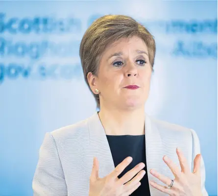  ?? Pictures: PA. ?? Nicola Sturgeon, left, and Catherine Calderwood were speaking in Edinburgh.