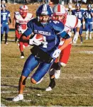  ?? NEW MEXICAN FILE PHOTO ?? St. Michael’s Luke Kastendiec­k, playing last season in a Class 4A state playoff game against Hatch Valley, said of today’s rare afternoon game against Shiprock: ‘It’s going to be kind of weird to see what it’s like.’