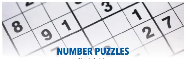  ??  ?? NUMBER PUZZLES