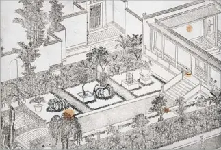  ?? Collection of Richard Strassberg ?? D E TA I L of “Illustrati­ons of the Garden Scenery of the Hall of Encircling Jade” (Ming dynasty).