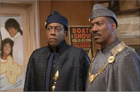  ?? AMAZON STUDIOS PHOTOS ?? Arsenio Hall, left, and Eddie Murphy star in “Coming 2 America.”