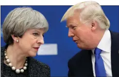  ??  ?? ‘TRIAL’: President Trump has been invited for talks with Mrs May