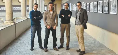  ??  ?? Da sinistra verso destra Fabio Zecchini, il Chief executive officer Alessandro Petazzi, Claudio Bellinzona e Paolo Giulini