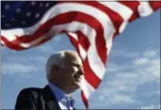  ?? CAROLYN KASTER, FILE - THE ASSOCIATED PRESS ?? In this 2008 file photo, Republican presidenti­al candidate Sen. John McCain, R-Ariz., speaks at a rally in Tampa, Fla. Aide says senator, war hero and GOP presidenti­al candidate McCain died Saturday, Aug. 25. He was 81.