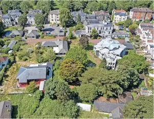  ?? ?? An aerial view of the former St Christophe­r’s School site in Westbury Park