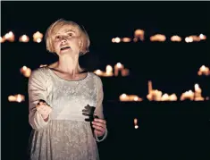  ??  ?? Maxine Peake reciting Shelley’s Masque of Anarchy (1819) at the Albert Hall, Manchester