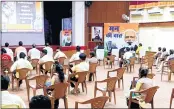  ?? —ANI ?? Students listen to the speech of PM Modi at the Government Excellence School in Bhopal, Madhya Pradesh, on Sunday.