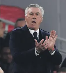  ??  ?? Carlo Ancelotti’s Napoli side are 2-0 down to Arsenal after the first leg of their Europa League quarter-final tie