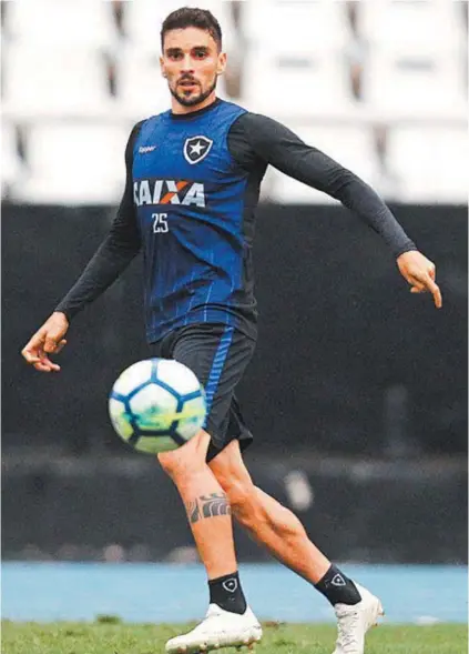  ?? Vitor SilVa / SSPreSS /Botafogo ?? Rodrigo Pimpão, que voltou a ser titular com Zé Ricardo, diz que situação é a pior em quatro anos