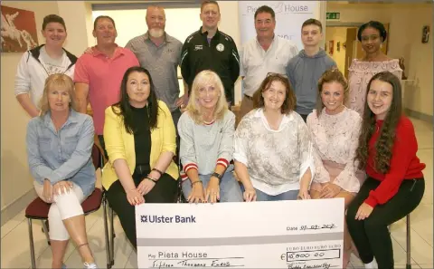  ??  ?? (Back, from left): Cameron Cloke, Dick Butler, Trevor Murphy, Fintan Kelly, Kevin Lawlor, León Malone, Funmi Akinyemi, (front) Lorna Lawlow, Roisin Williams, Olive Ruane, fundraisin­g coordinato­r Pieta South East; Adrienne Murphy, organiser; Karen...