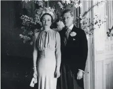  ??  ?? The Duke and Duchess of Windsor tied the knot in Tours, France, in 1937 after Edward VIII abdicated from the throne