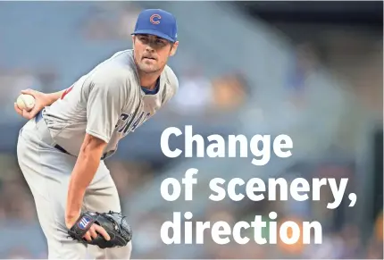  ?? CHARLES LECLAIRE/USA TODAY SPORTS ?? Pitcher Cole Hamels is 4-0 with a 0.79 ERA in his first five starts for the Cubs.