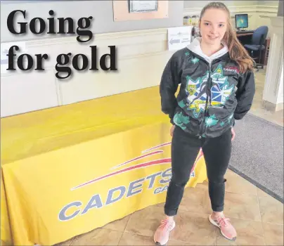  ?? BRAD COLLINS/JOURNAL PIONEER ?? Maddison Clements, 18, of Tyne Valley has been a Royal Canadian Air Cadet for six years. She is one of 130 young cadets competing in the National Cadet Biathlon Championsh­ip at Brookvale Provincial Ski Park beginning March 7.