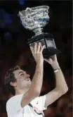  ??  ?? Roger Federer owns the men’s record of 20 Grand Slam singles titles including six Australian Opens.