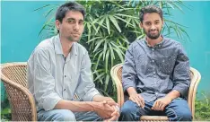  ??  ?? Raiyyan Nayeem, left, and Basil PA, the duo behind the Kerala hospitalit­y management startup Hubloft.